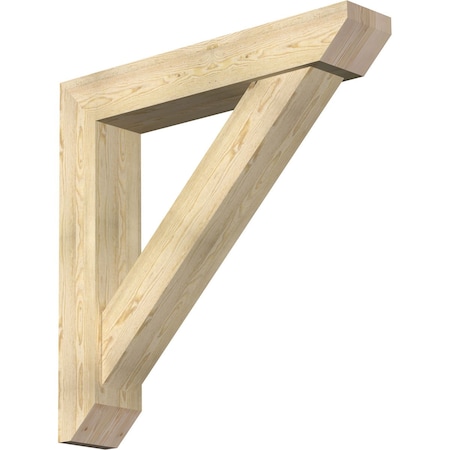 Ekena Millwork Traditional Slat Rough Sawn Bracket w/ Offset Brace, Douglas Fir, 8"W x 44"D x 44"H BKT0806X44X44TRA06RDF